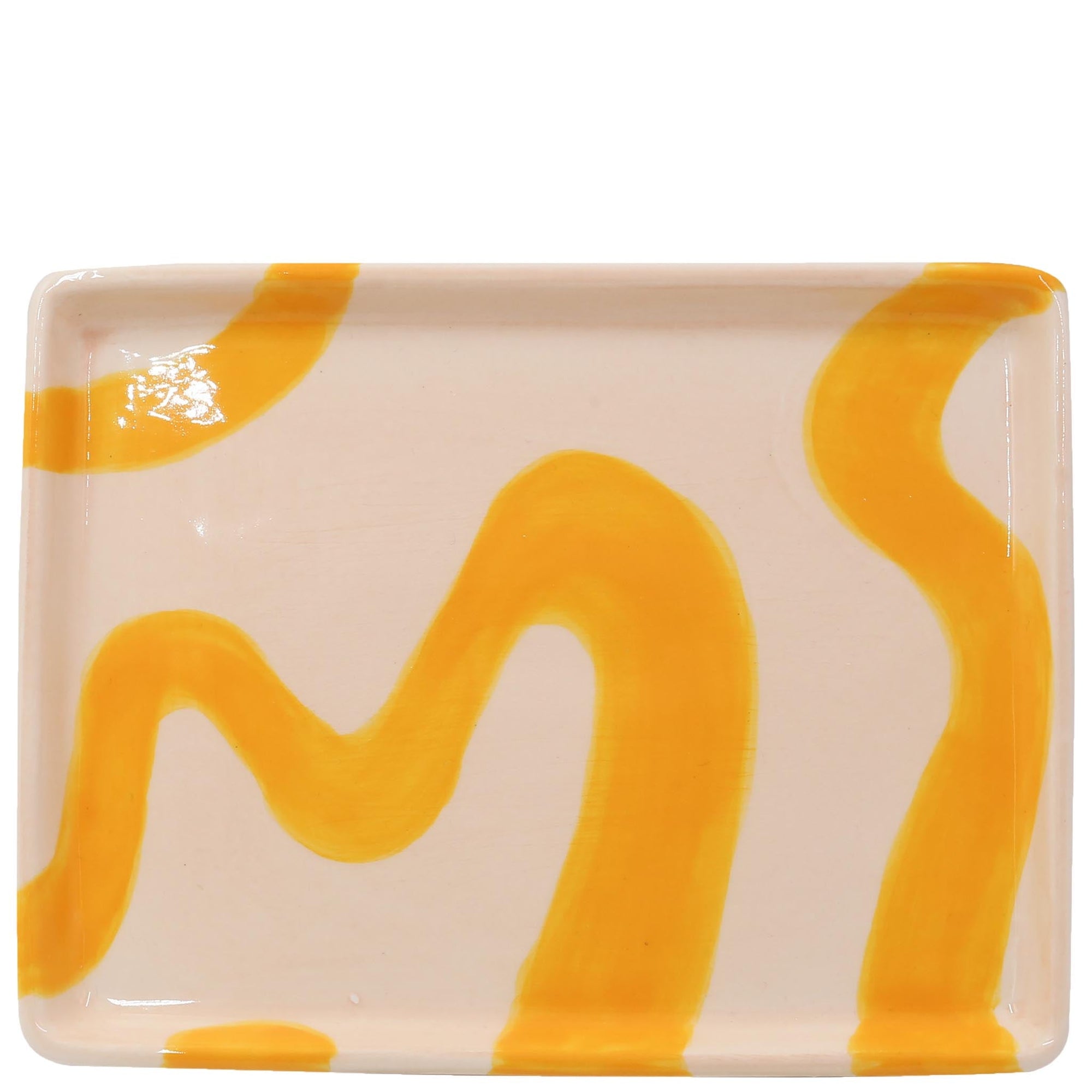 Tray Javier Spanish Swirls Yellow - Que Rico Modern Love Store Glasgow