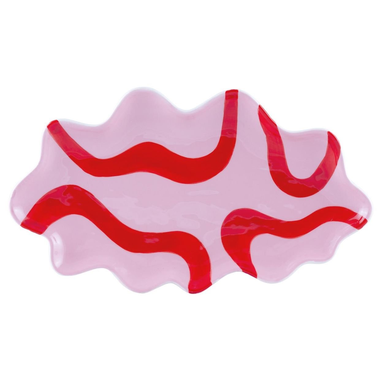 Tray Renata Red and Pink Swirl - Que Rico Modern Love Store Glasgow