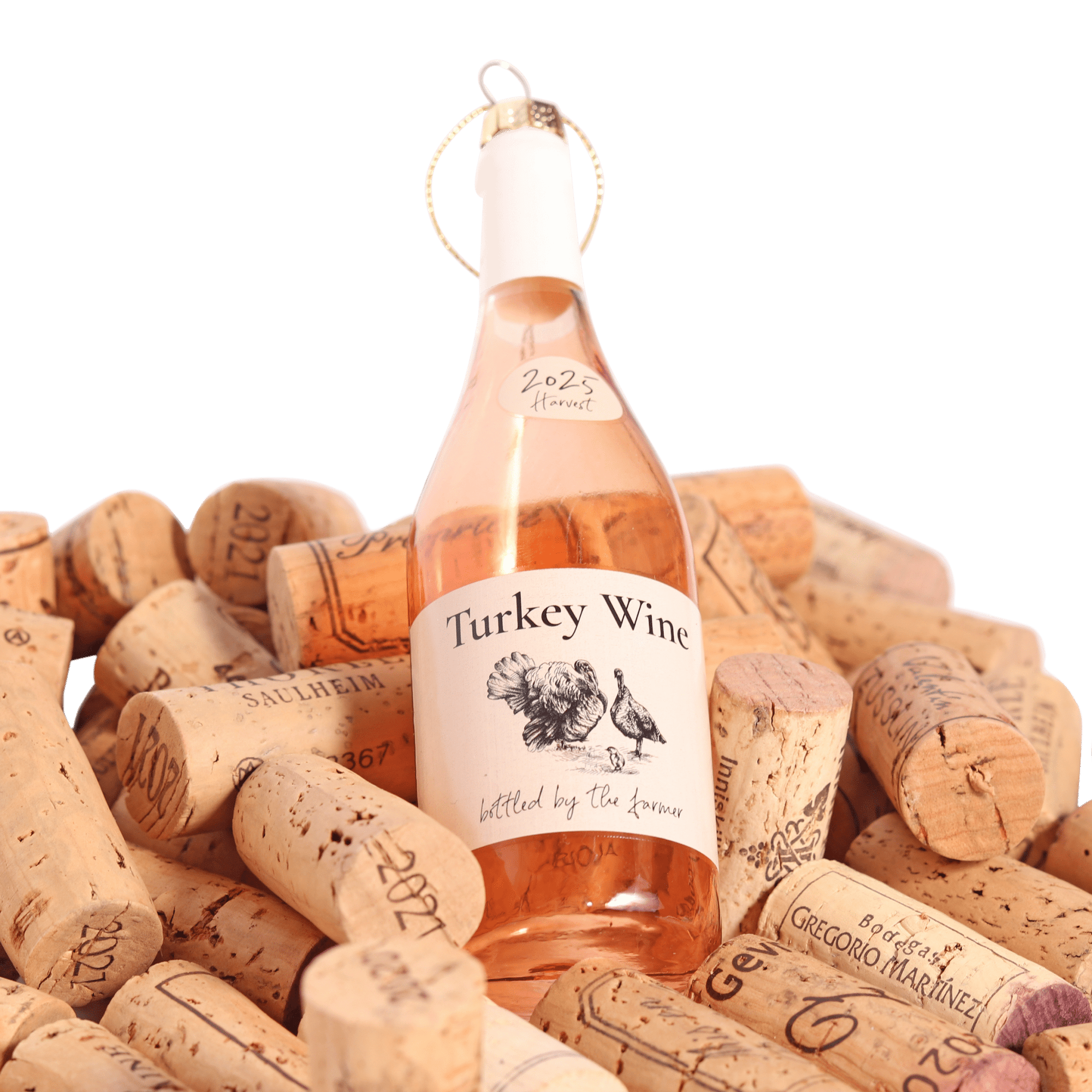 Turkey Wine Glass Christmas Bauble - studio THIE Modern Love Store Glasgow