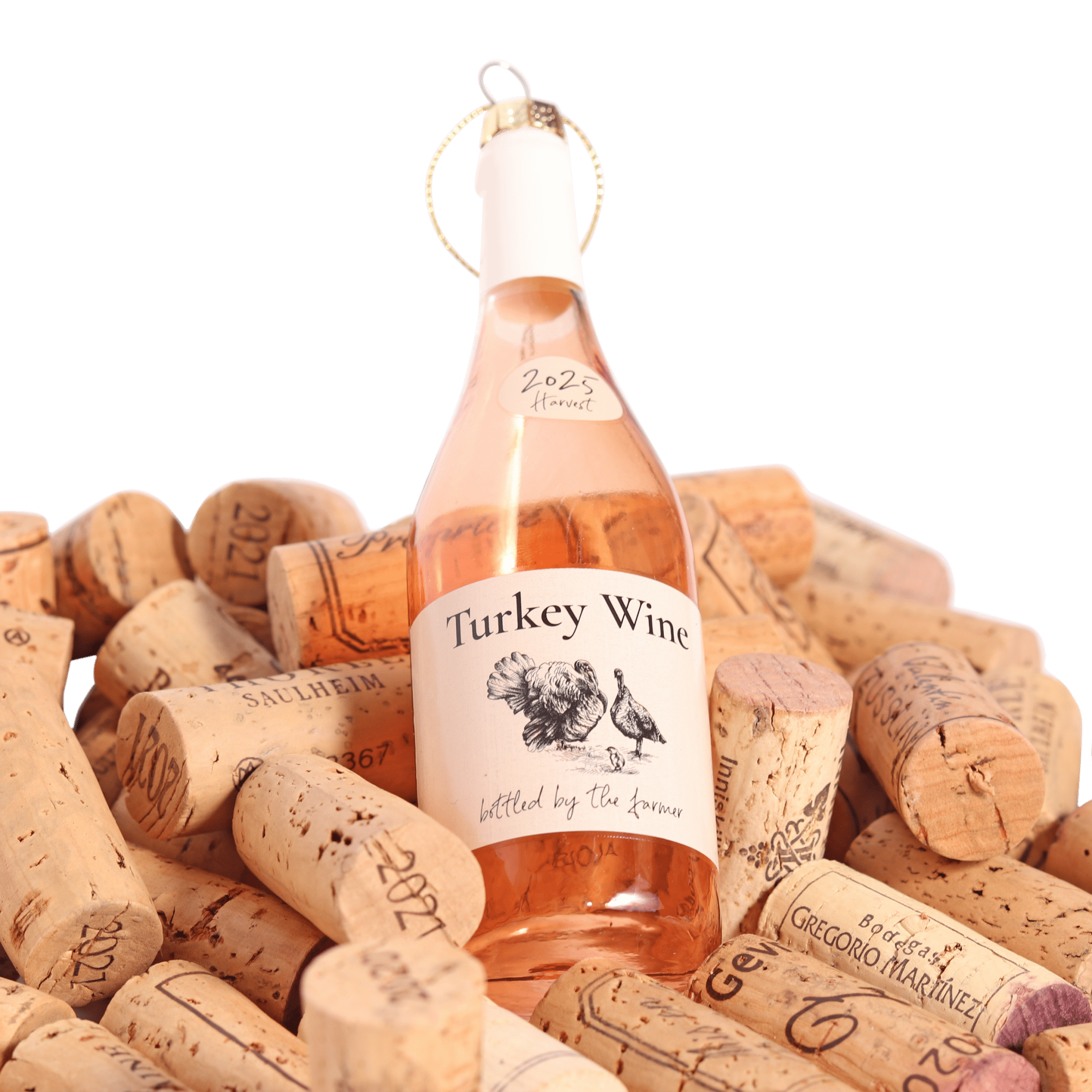 Turkey Wine Glass Christmas Bauble - studio THIE Modern Love Store Glasgow