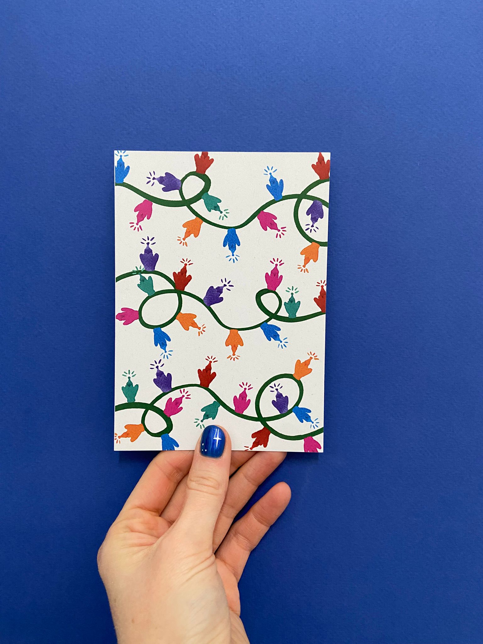 Vintage Fairy Lights Christmas Card - Christmas Card Paper Arcade Modern Love Store Glasgow