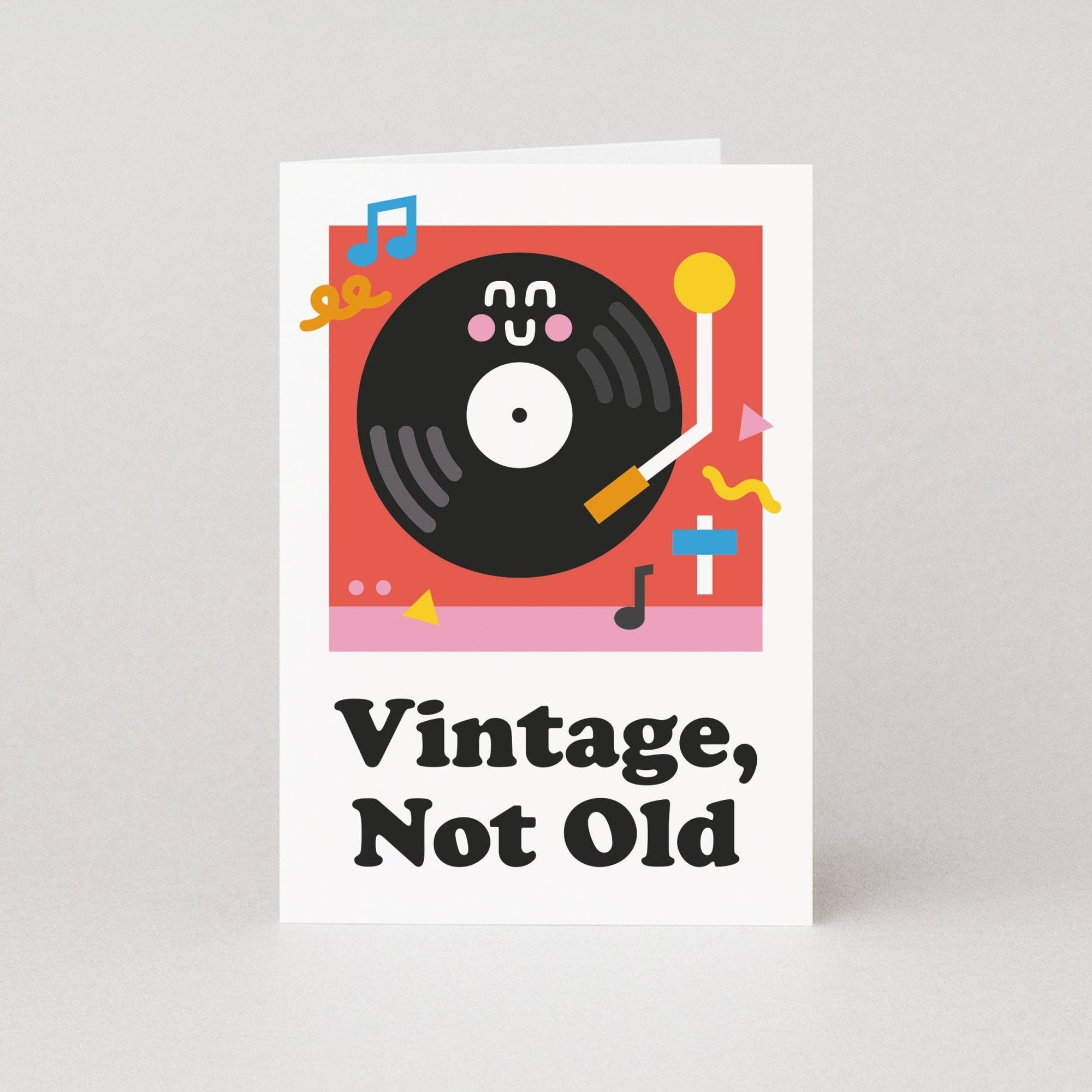 Vinyl Record Player Birthday Card | Funny Dad Birthday Card - Studio Boketto Modern Love Store Glasgow