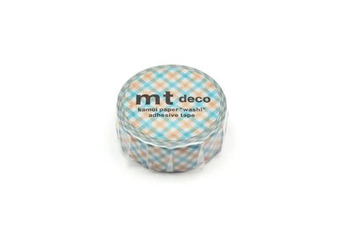 Washi Tape - Delicate Checkered Orange - 15mm stationery  washi tape
