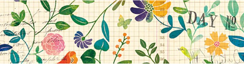 Washi Tape - Watercolour Flower - 15mm - washi tape Stone Marketing Modern Love Store Glasgow