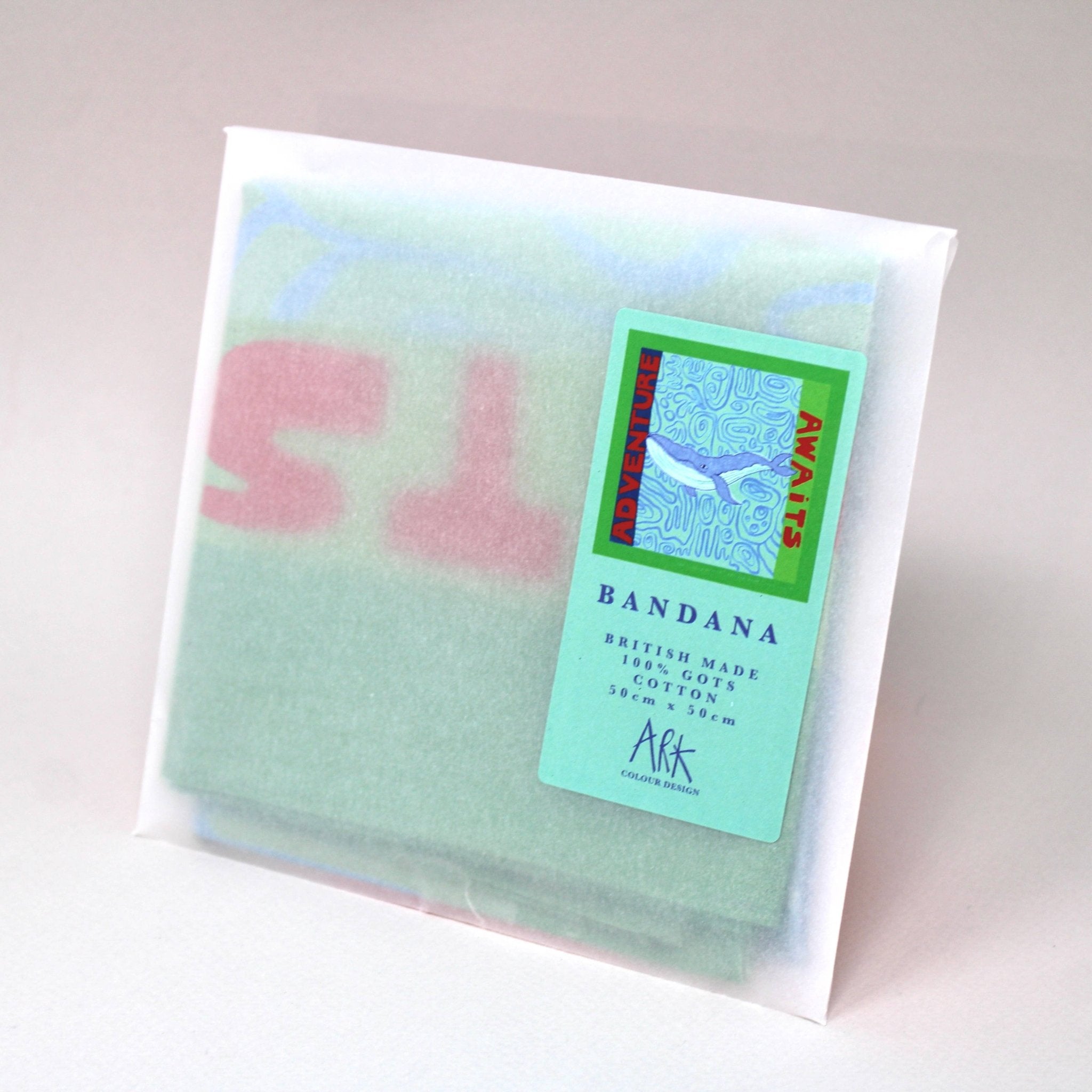 Whale 'Adventure Awaits' Bandana - Ark Colour Design Modern Love Store Glasgow