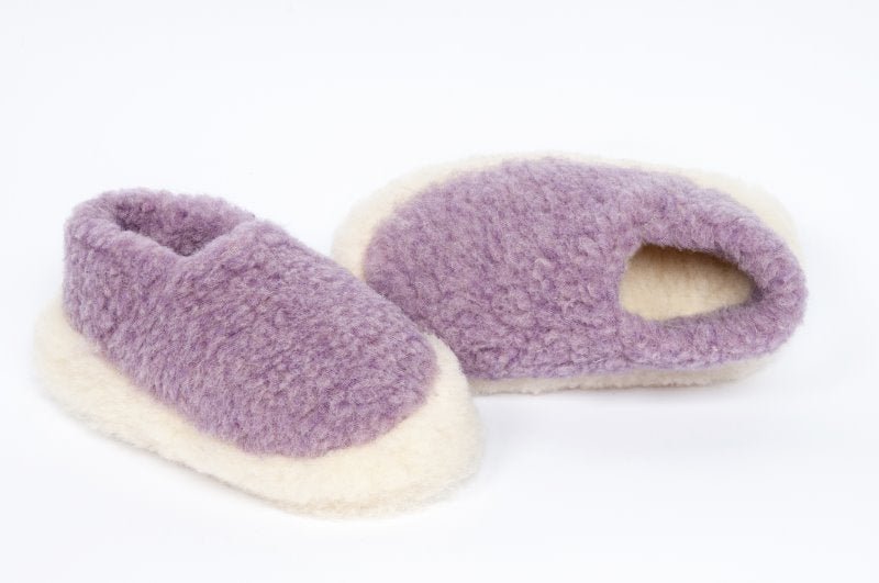 Wool Slippers Lilac - Yoko Wool Modern Love Store Glasgow
