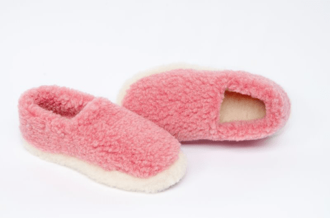 Wool Slippers Pink - Yoko Wool Modern Love Store Glasgow