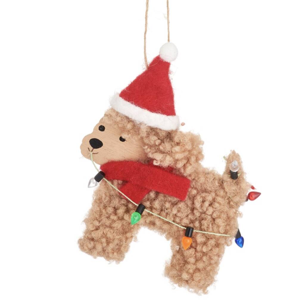 Woolly Cockapoo Christmas Decoration - bauble Modern Love Store Glasgow Modern Love Store Glasgow