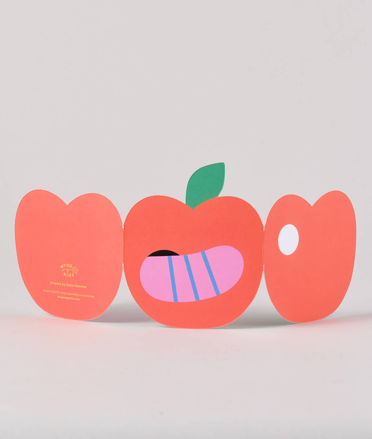 Apple Fold Out Kid's Birthday Card - Wrap Modern Love Store Glasgow