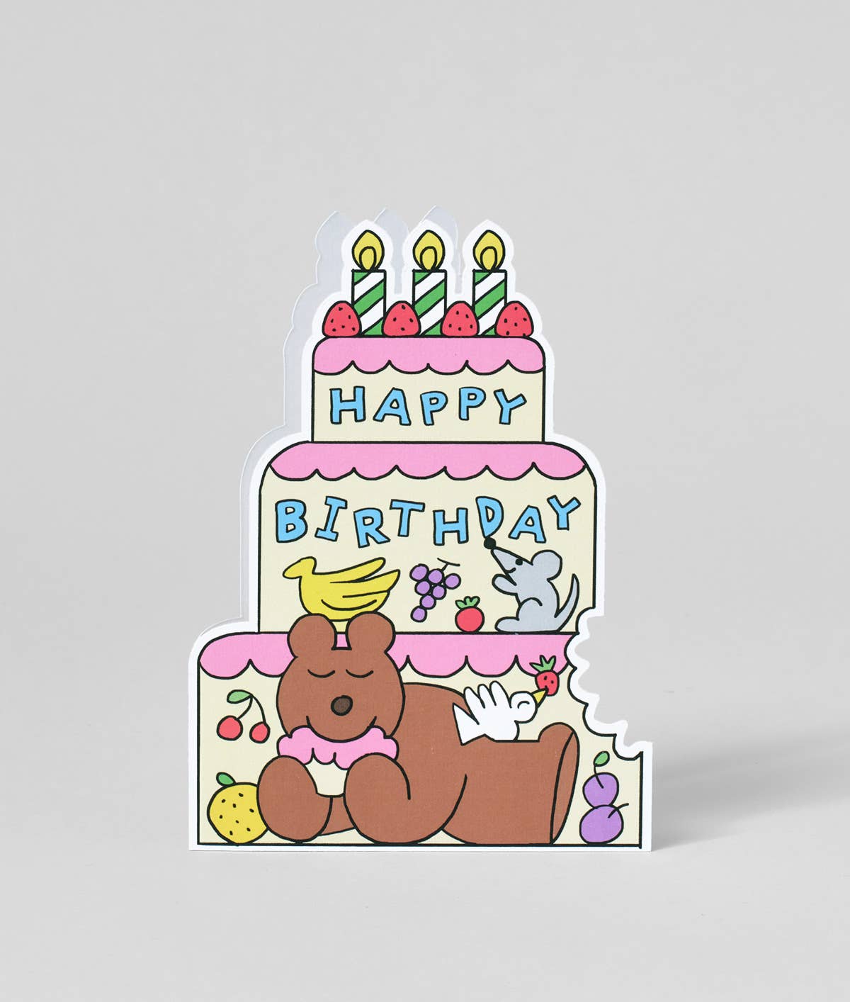 Birthday Cake Bear Shaped Card - Wrap Modern Love Store Glasgow