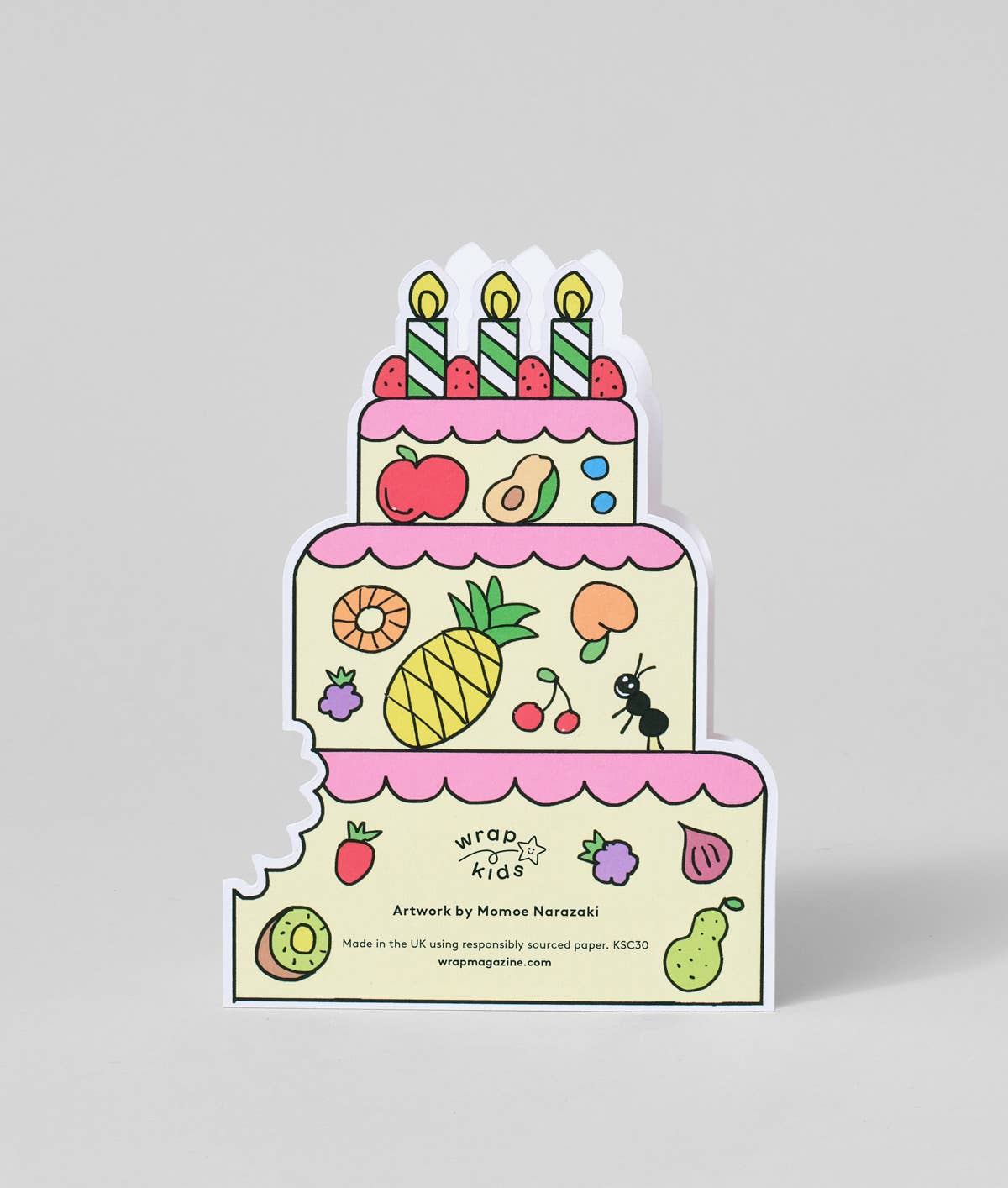 Birthday Cake Bear Shaped Card - Wrap Modern Love Store Glasgow