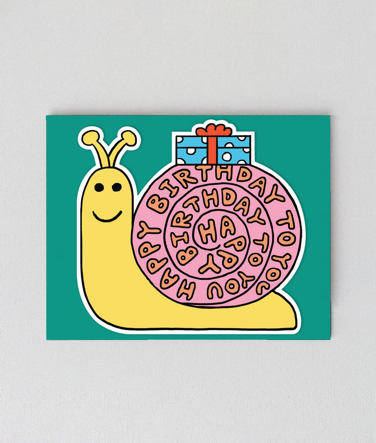 Birthday Snail Shaped Card birthday - card 