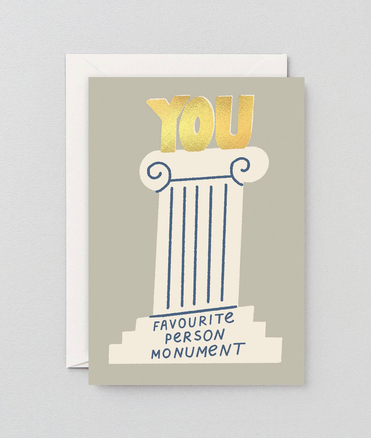 ‘Favourite Person Monument’ Greetings Card - Wrap Modern Love Store Glasgow