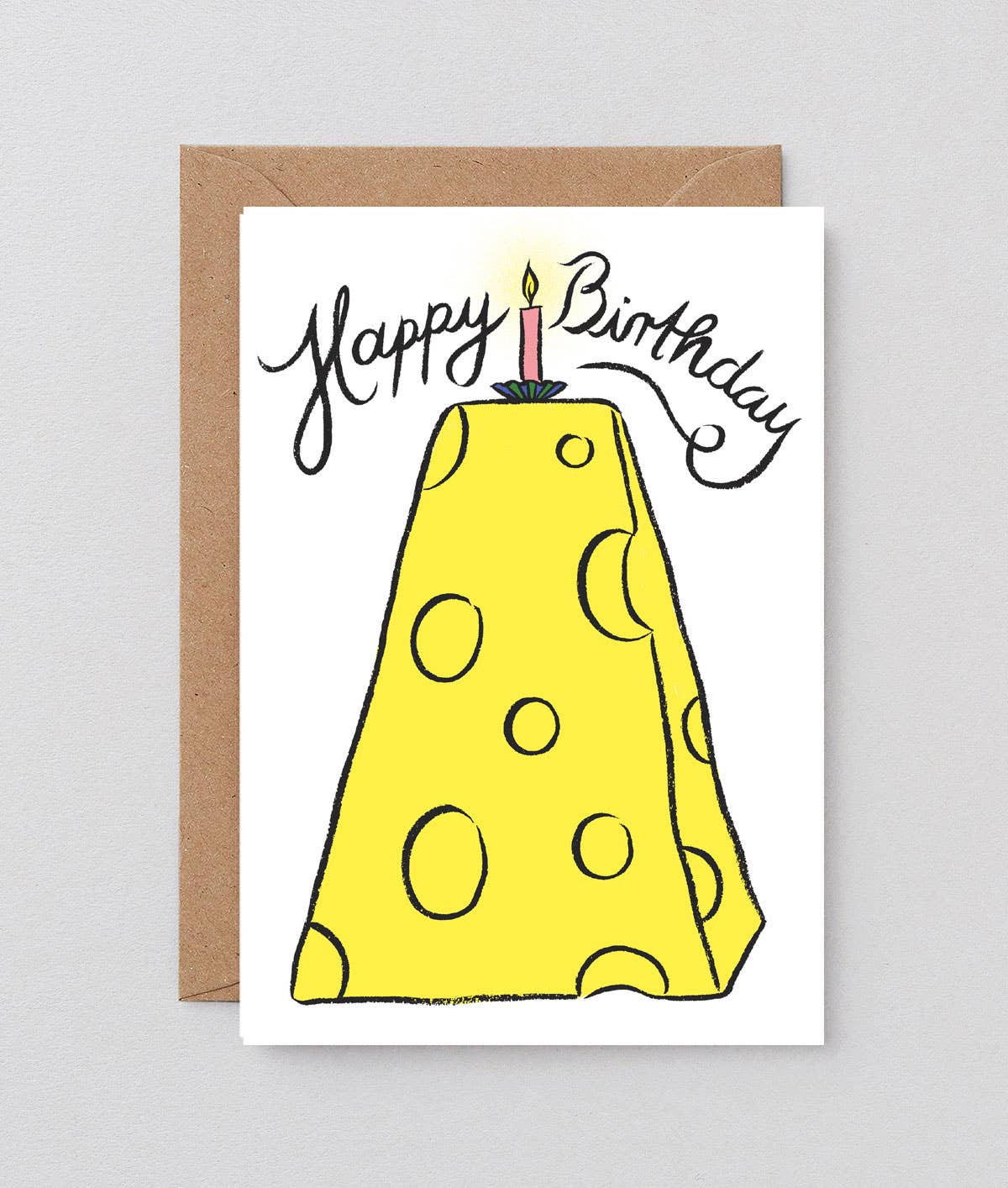 Happy Birthday Cheese' Greetings Card - Wrap Modern Love Store Glasgow