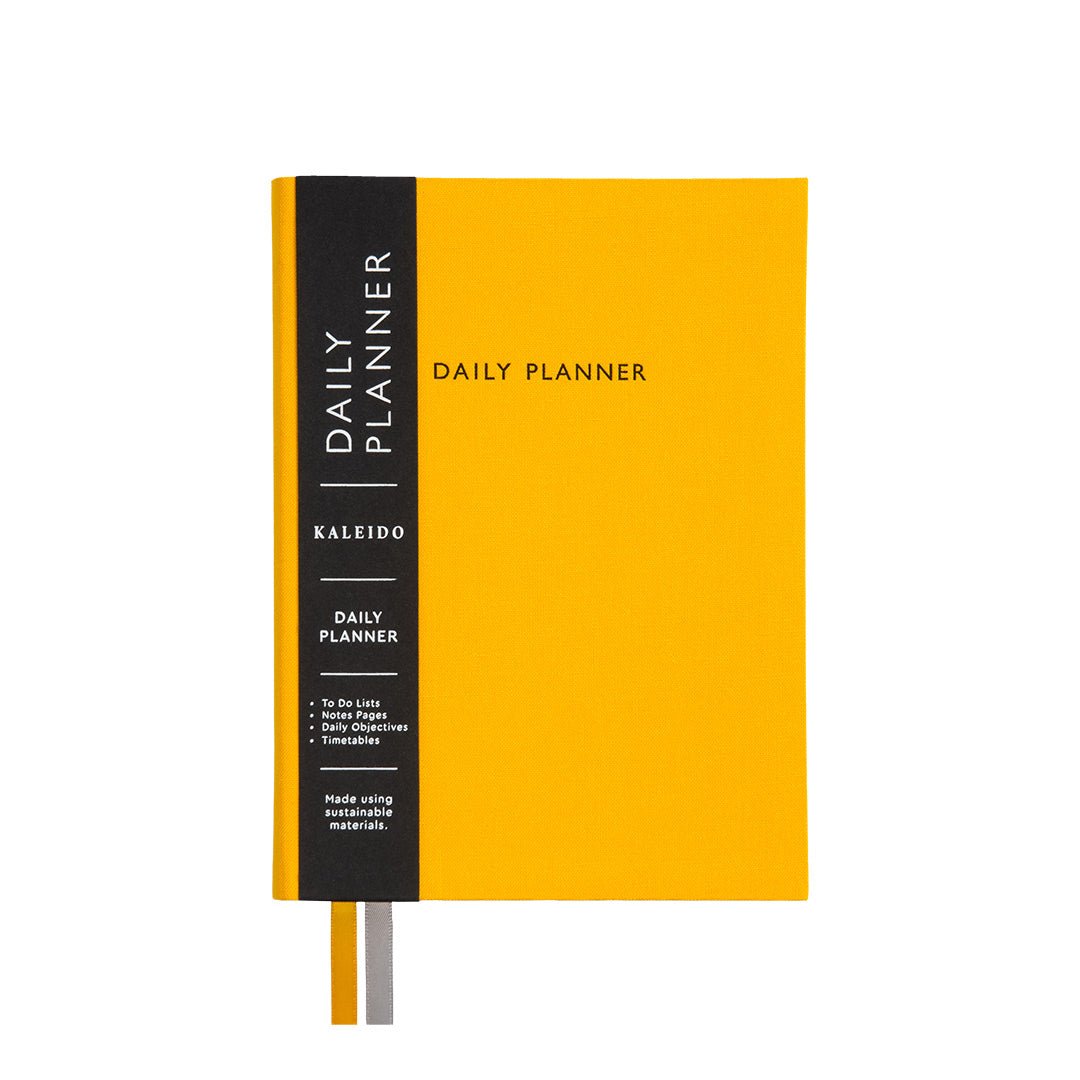 Yellow Fabric Daily Planner - planner Ohh Deer UK + EU Modern Love Store Glasgow