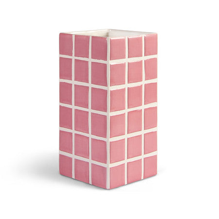 Tiled Vase Pink