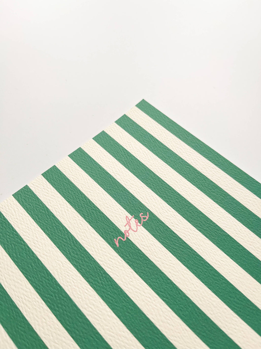Striped Notebook with Contrast Color: A6 / Green