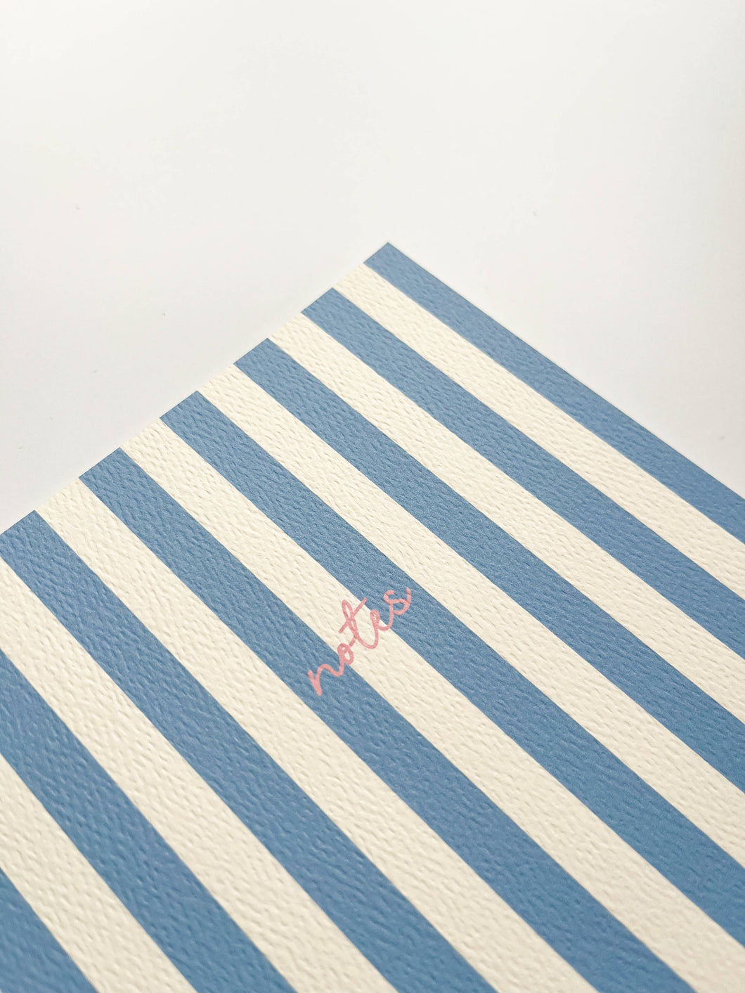 Striped Notebook with Contrast Color: A6 / Blue