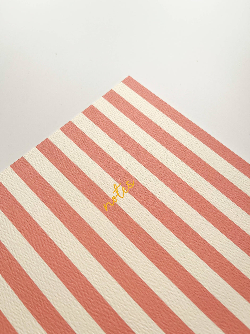 Striped Notebook with Contrast Color: A5 / Coral