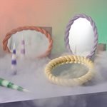 Braid Mirror Peach - Mirrors &K Amsterdam Modern Love Store Glasgow