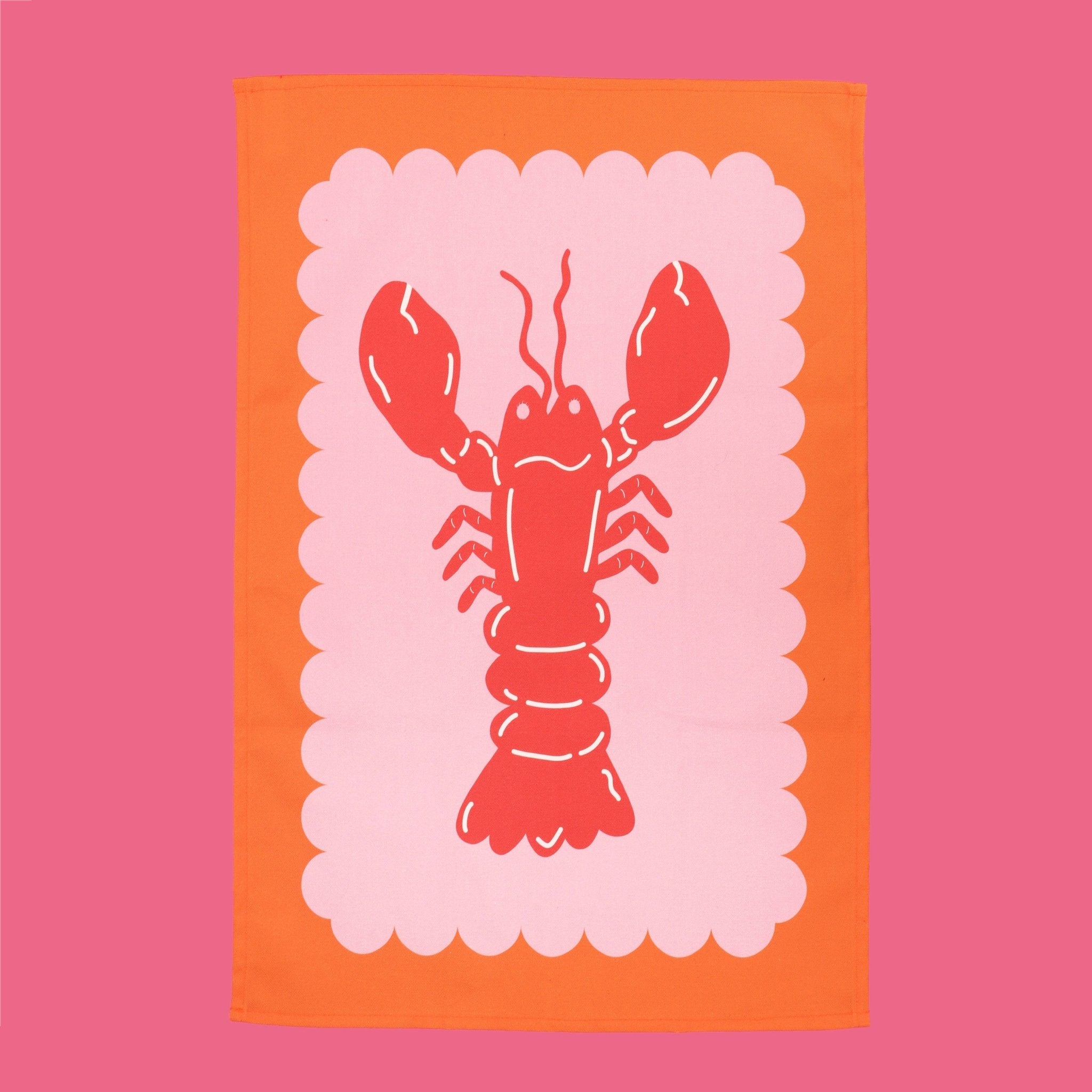 Lobster Scallop Tea Towel - Maddison Ball Creative Modern Love Store Glasgow